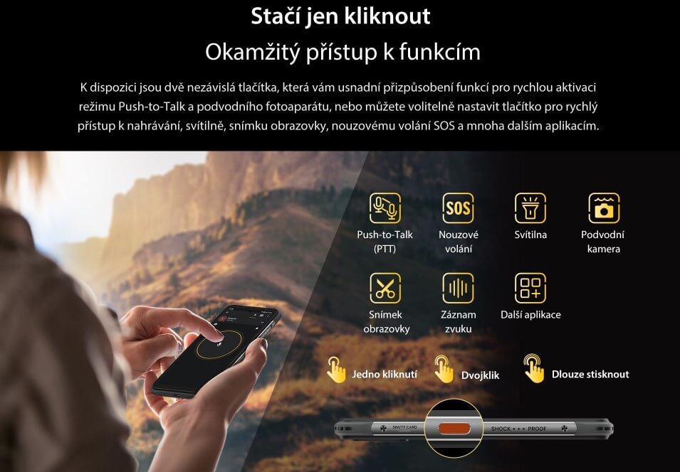 UMIDIGI BISON GT2 Pro hardwarová nastavitelná tlačítka